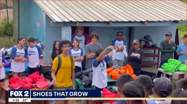 Local scout donates 100 pair of shoes to Honduran village